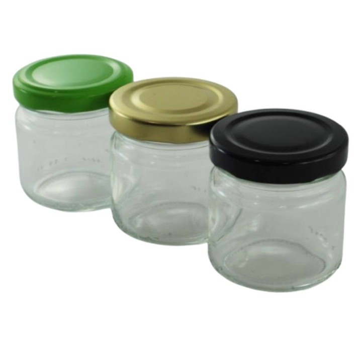 Paczka 15 szt słoiczków 106 ml VASO CEE z nakrętkami złotymi -  A116