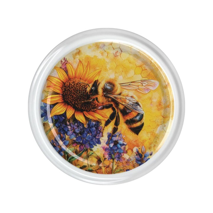 Karton zbiorczy (750 szt.) dużych nakrętek kolorowe z białą obwódką - wzór KND124