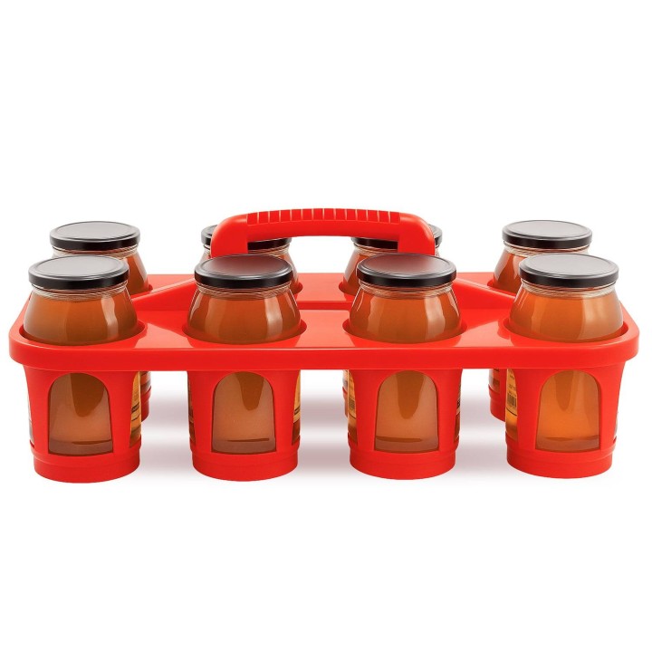 Transporter na 8 słoików - czerwony - TS6