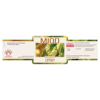 Paczka etykiet ozdobnych na miód lipowy (100szt) - wzór E243