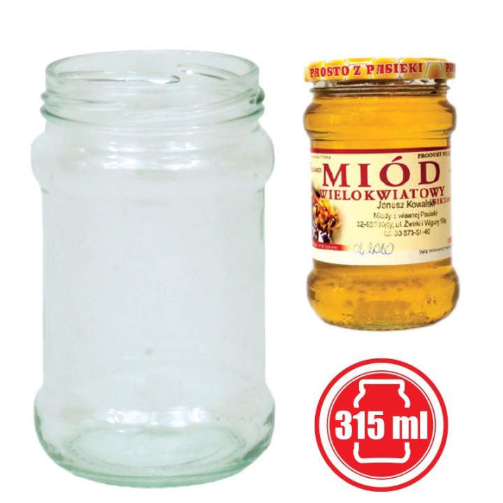 Słoiki 315 ml (zgrzewka 10 szt) - wzór A4zgrz