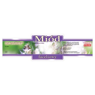 Paczka etykiet na miód faceliowy (100szt) - wzór E223