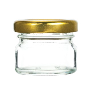Paczka 30 szt słoiczków 40g z nakrętkami złotymi - A30