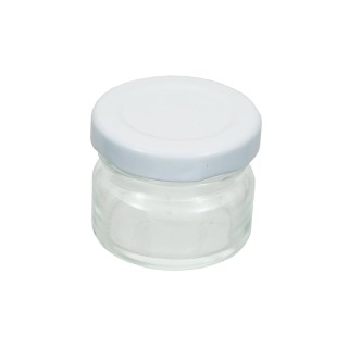 Paczka 30 szt słoiczków 40g z nakrętkami białymi - A30w