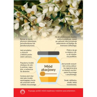 Karta informacyjna A4 "MIÓD AKACJOWY" - KI1