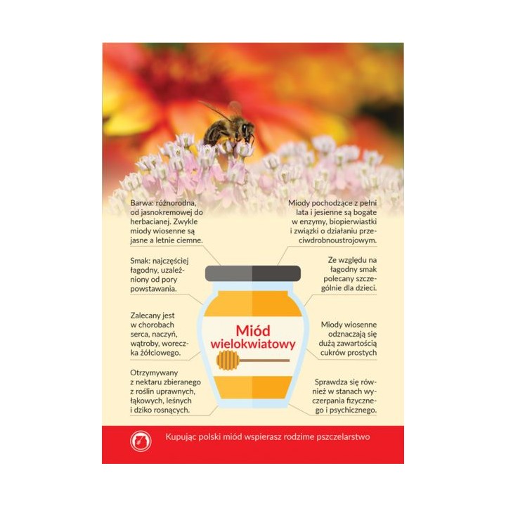 Karta informacyjna A4 "MIÓD WIELOKWIATOWY" - KI3