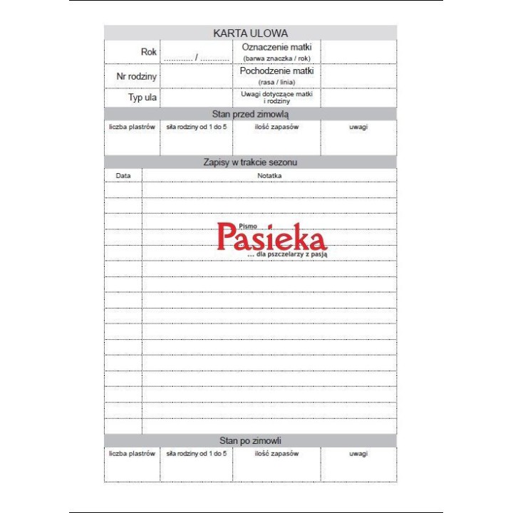 Notes pasieczny - K40