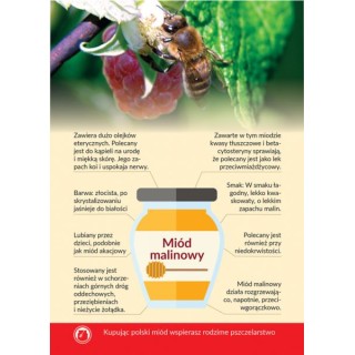 Karta informacyjna A4 "MIÓD MALINOWY"  - KI6