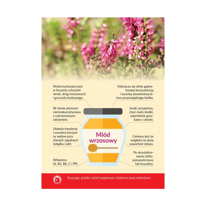 Karta informacyjna A4 "MIÓD WRZOSOWY" - KI7