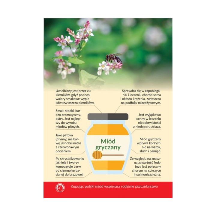 Karta informacyjna A4 "MIÓD GRYCZANY"- KI10