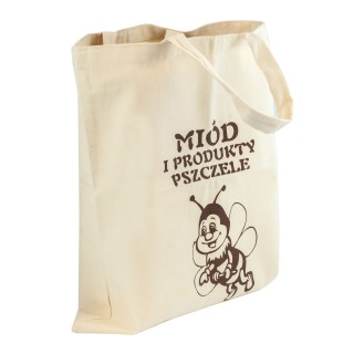 Torba bawełniana z nadrukiem "Miód i produkty pszczele" -  TE1