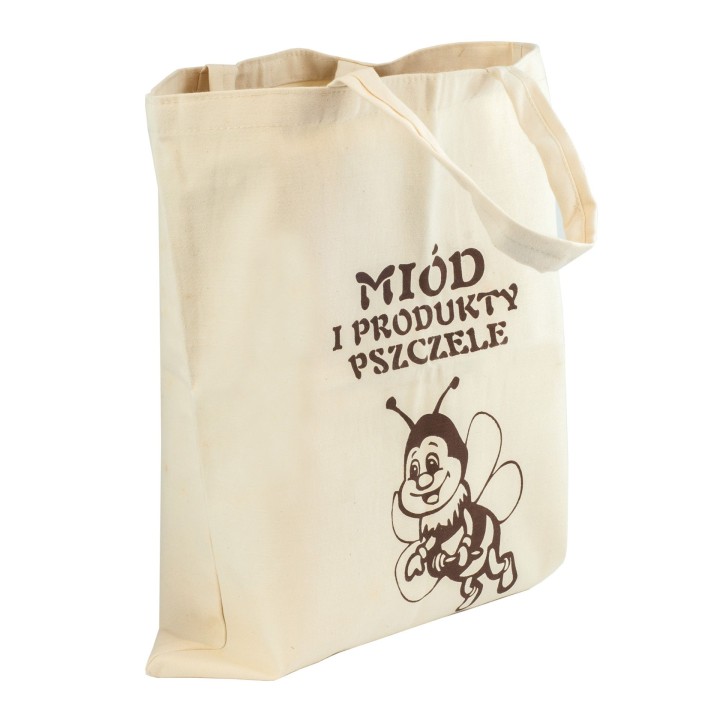 Torba bawełniana z nadrukiem "Miód i produkty pszczele" -  TE1
