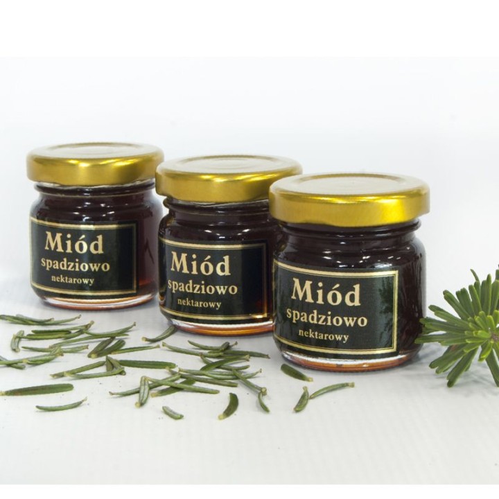 Paczka małych etykiet ze złoceniem (miód nawłociowy) 10szt - wzór EM45