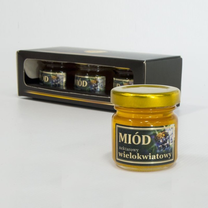 Paczka małych etykiet ze złoceniem (miód nektarowo-spadziowy) 10szt - wzór EM56