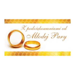 Paczka etykiet małych (etykieta weselna) 100szt - wzór EM64