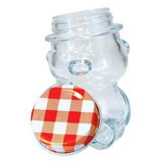 Paczka 8 szt słoiczków miś 70ml z nakrętkami  (8szt) -  wzór A39