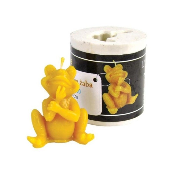 Silikonowa forma na świece - Zamyślona żaba (4,5 cm) - wzór FS110