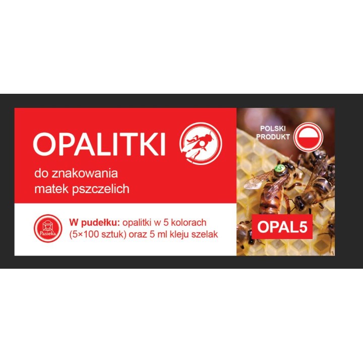 Opalitki polskie - 5 lat (1szt) + klej szelak - wzór OPAL5
