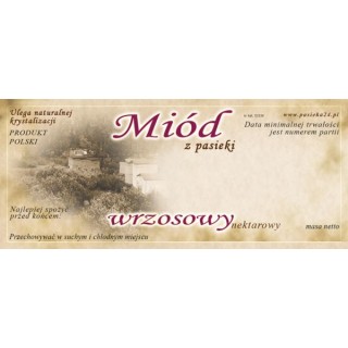 Paczka etykiet na miód wrzosowy 116x50 (100szt) - wzór 1030