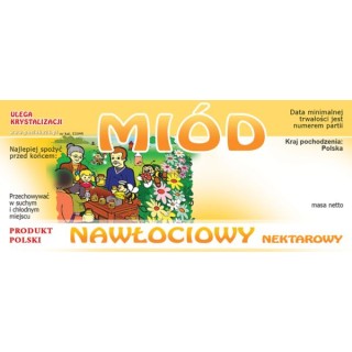 Paczka etykiet na miód nawłociowy (100szt) - wzór E1044