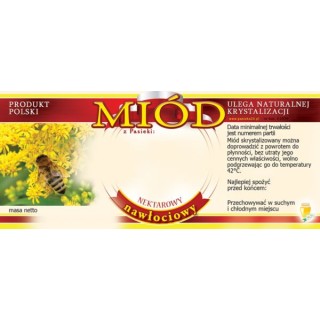 Paczka etykiet na miód nawłociowy (100szt) - wzór E1039