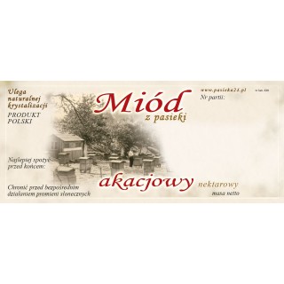 Paczka etykiet na miód akacjowy - wzór E39