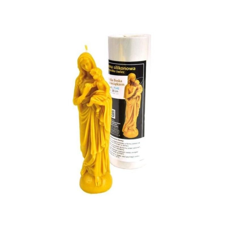 Silikonowa forma na świece - Matka Boska z Dzieciątkiem (21cm) - wzór F145