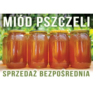 Duża tablica reklamowa  sprzedaż miodu PCV – F332
