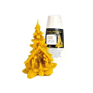 Silikonowa  forma na świece - Choinka z szopką - wzór F110