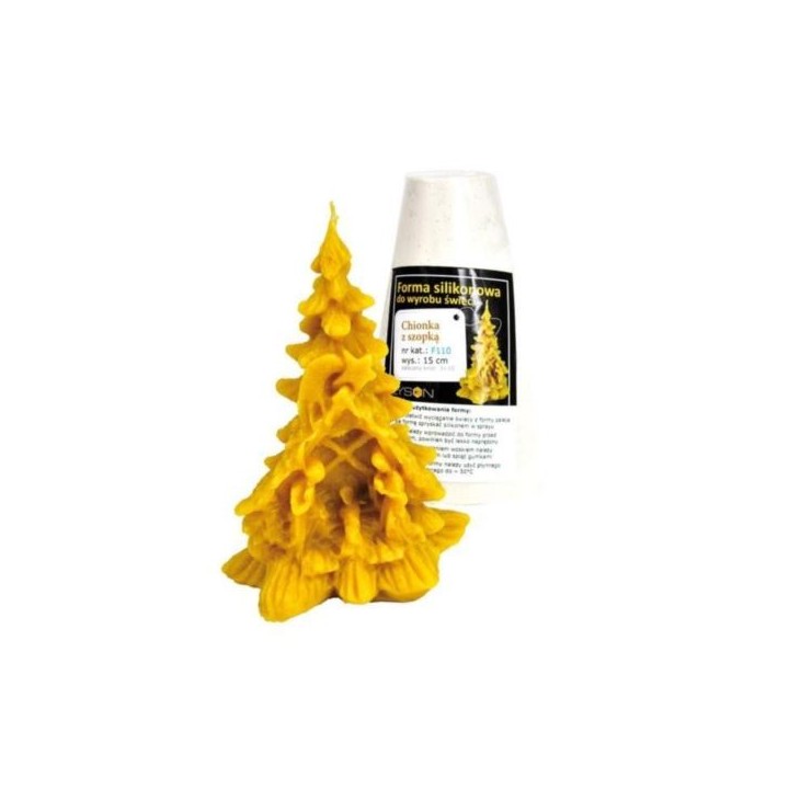 Silikonowa  forma na świece - Choinka z szopką - wzór F110