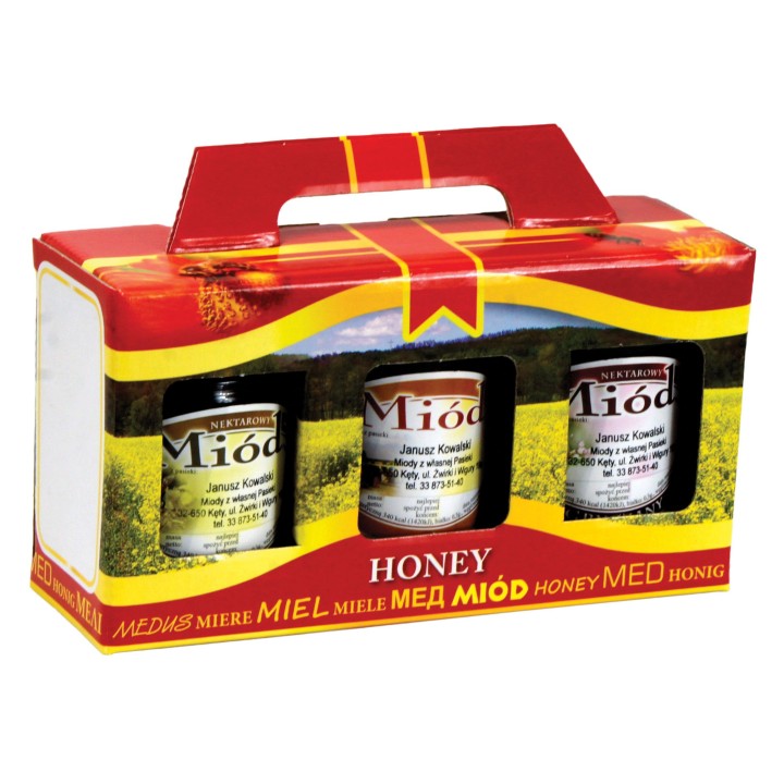 Pudełko na 3 słoiki 315ml (10szt) -  P2B