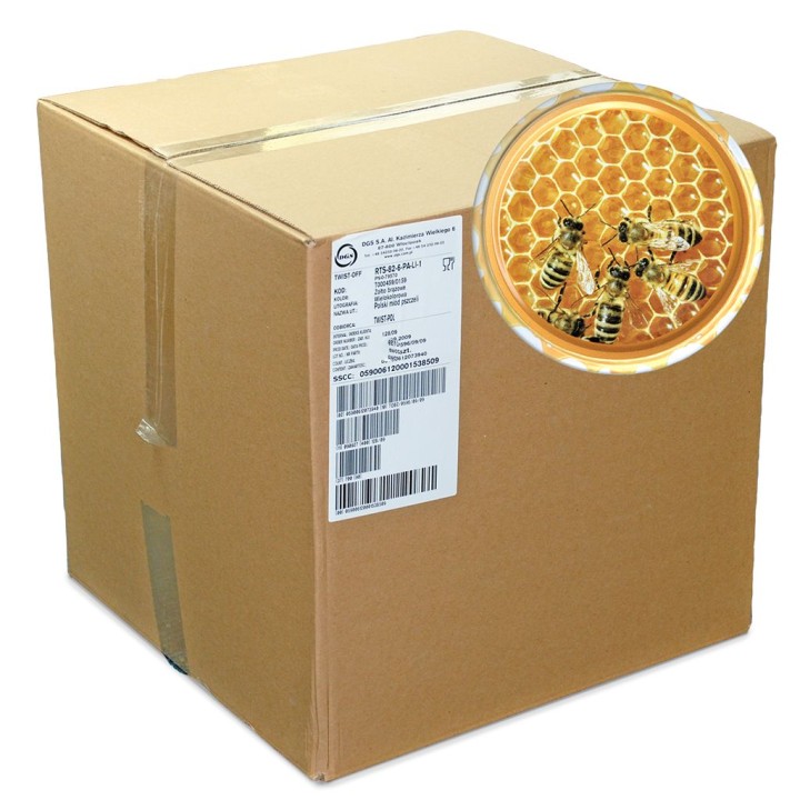 Karton zbiorczy (800 szt.) dużych nakrętek - wzór KND63