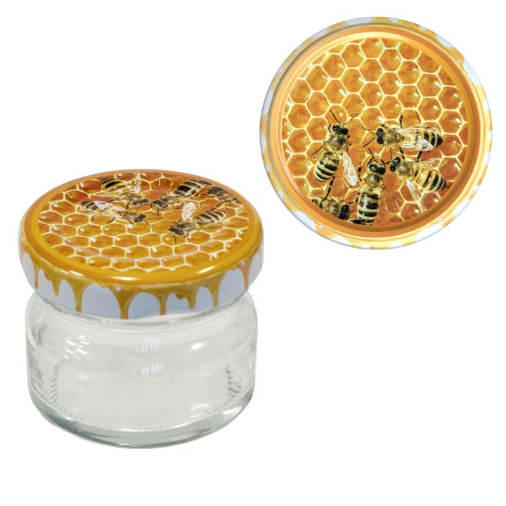 Paczka 30 szt słoiczków 40g z plastrem miodu - A30PM