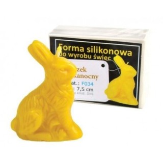 Silikonowa forma na świecę - Zajączek wielkanocny 7,5 cm - wzór F034