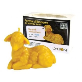 Silikonowa forma na świece - Baranek wielkanocny - wzór FS89