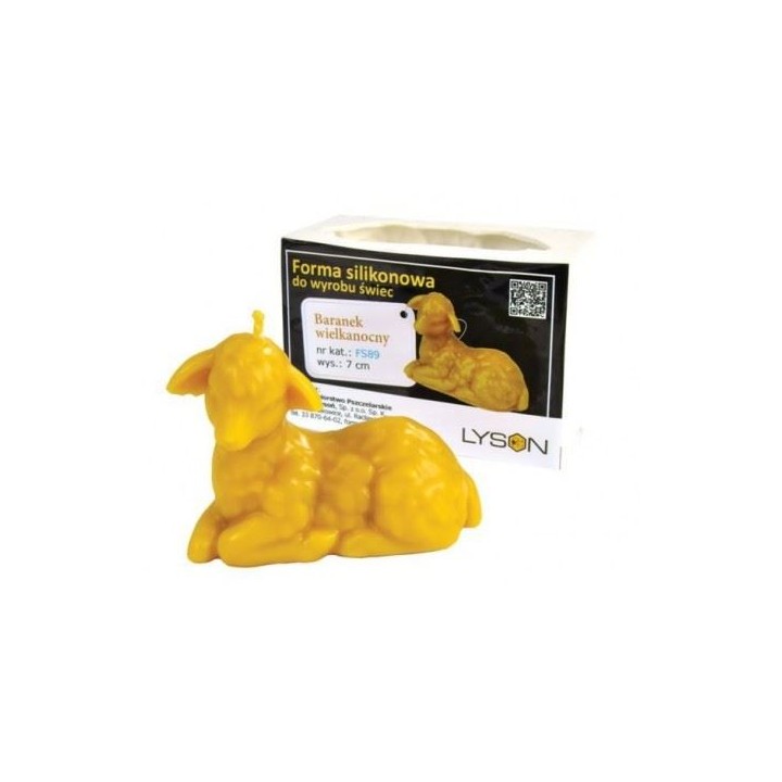 Silikonowa forma na świece - Baranek wielkanocny - wzór FS89