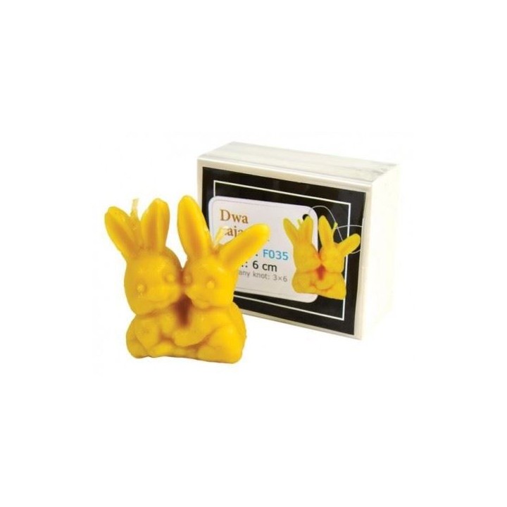 Forma na świecę - Dwa zajączki - wzór F035