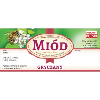 Paczka etykiet na miód gryczany (100szt) - wzór E1254