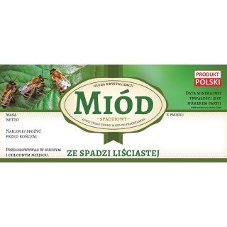 Paczka etykiet na miód ze spadzi liściastej (100 szt) - wzór E1256