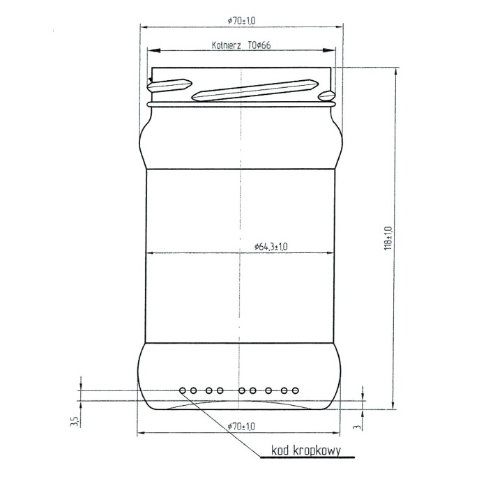Słoiki 315 ml (paczka 80 szt) - wzór A4