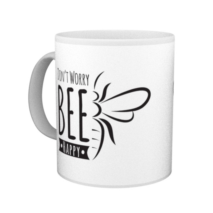 Kubek z motywem pszczelarskim "DON'T WORRY BEE HAPPY" -  KUB29