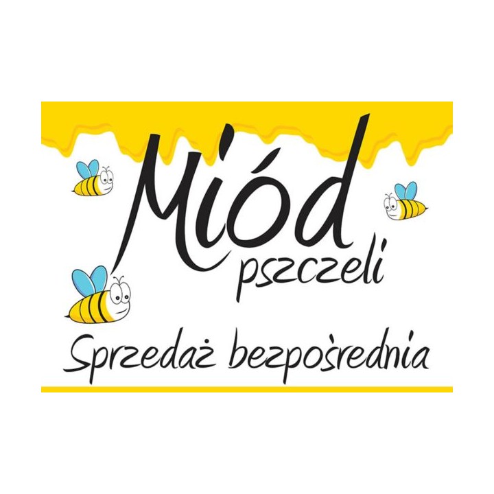 Duża tablica reklamowa  sprzedaż miodu PCV – F338