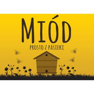 Duża tablica reklamowa  sprzedaż miodu PCV – F341