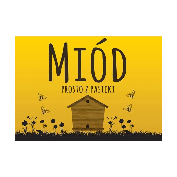 Duża tablica reklamowa  sprzedaż miodu PCV – F341