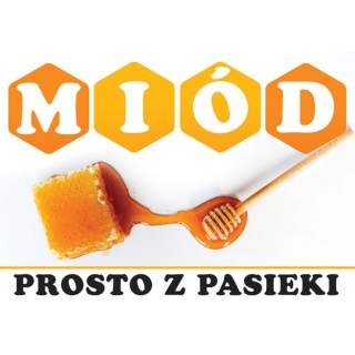 Duża tablica reklamowa  sprzedaż miodu PCV – F343