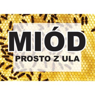 Duża tablica reklamowa  sprzedaż miodu PCV – F345