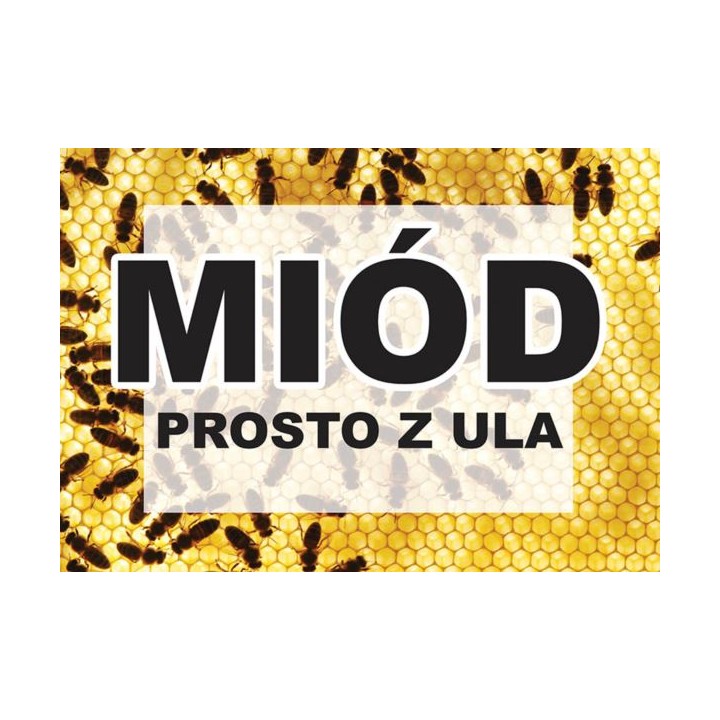 Duża tablica reklamowa  sprzedaż miodu PCV – F345