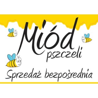 Średnia tablica reklamowa na miód PCV - wzór F238