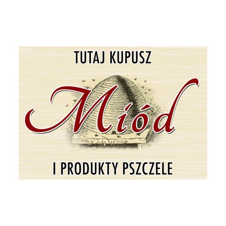 Średnia tablica reklamowa na miód PCV - wzór F239