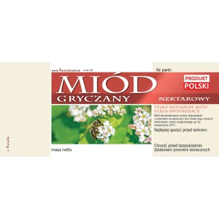 Paczka etykiet na miód gryczany (100szt) - wzór E46